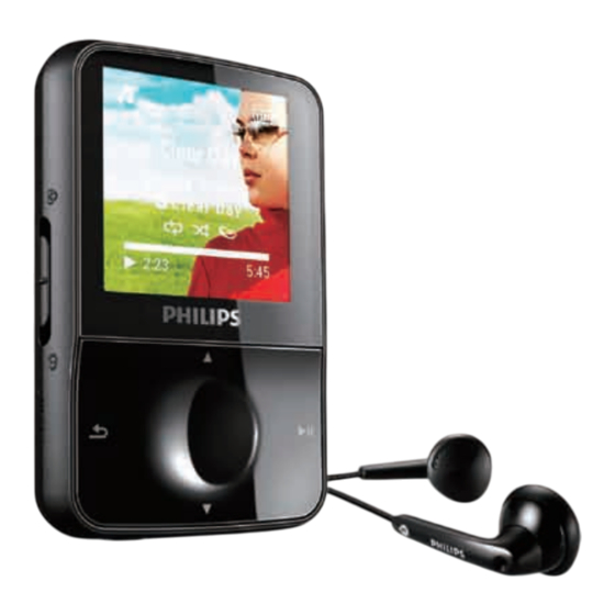 Philips GoGear SA1VBE02 Mode D'emploi