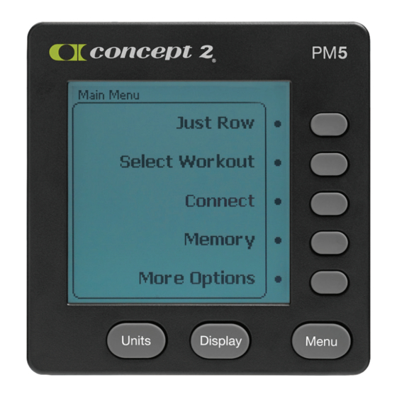 concept 2 PM5 Mode D'emploi