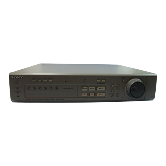 Sony HSR-X206 Mode D'emploi