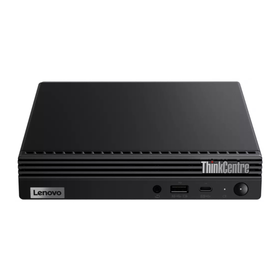 Lenovo ThinkCentre M70q Guide De Configuration