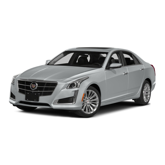 Cadillac CTS 2014 Manuel D'utilisation