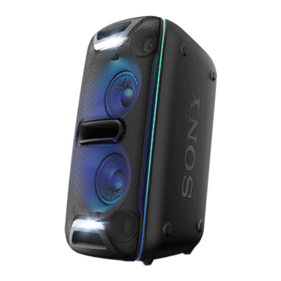 Sony GTK-XB72 Guide De Référence