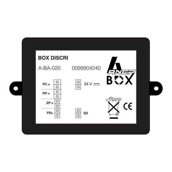 ANEP BOX DISCRI Mode D'emploi