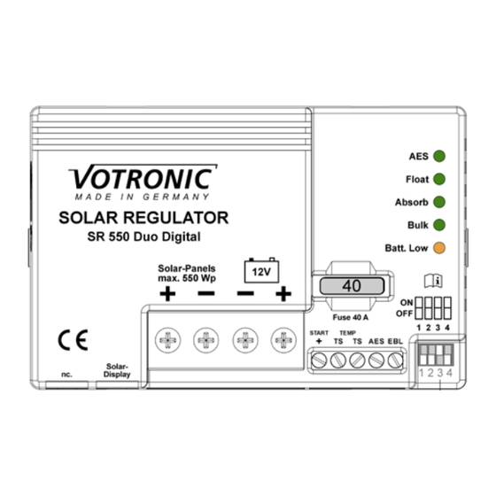 Votronic SR 150 Duo Instructions De Montage Et De Service