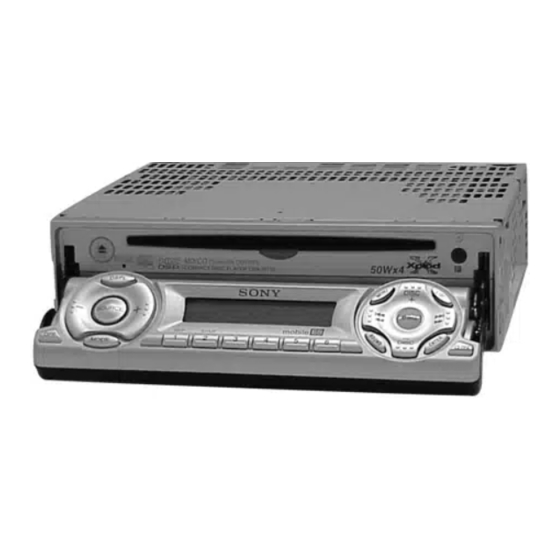 Sony CDX-M700R Mode D'emploi