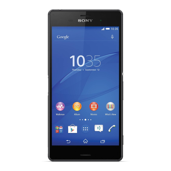 Sony Xperia Z3+Dual Manuels