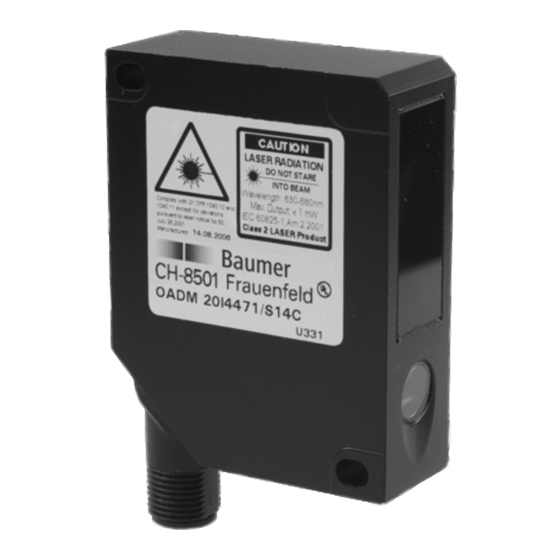 Baumer OADM 20I6480/S14F Mode D'emploi