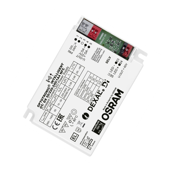 Inventronics OPTOTRONIC OTi DALI 50/220-240/1A4 NFC LP Mode D'emploi