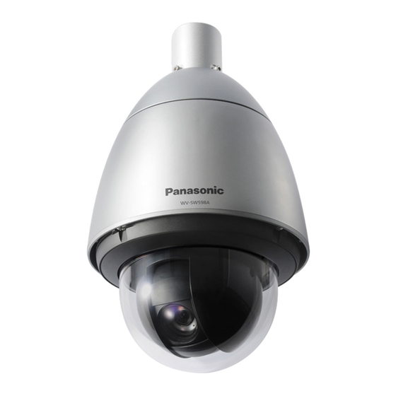 Panasonic WV-SW598A Guide D'installation