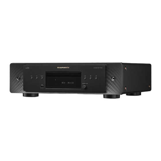 Marantz CD60 Manuel De L'utilisateur