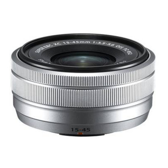 FujiFilm XC15-45MMF3.5-5.6 OIS PZ Manuel D'utilisation