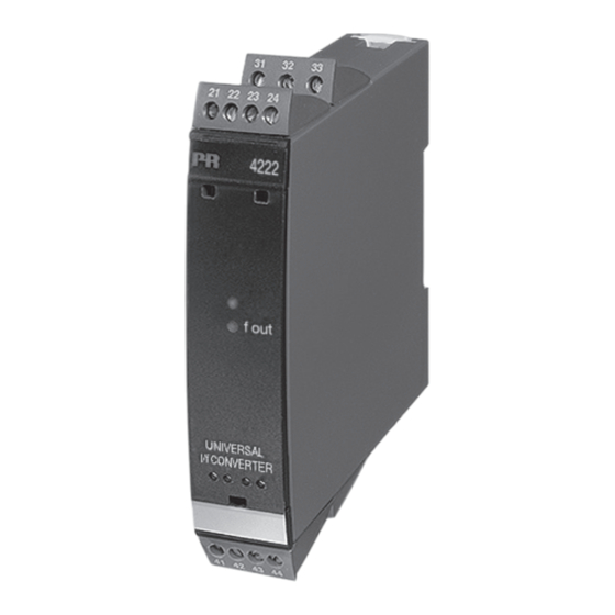 PR electronics 4222 Mode D'emploi