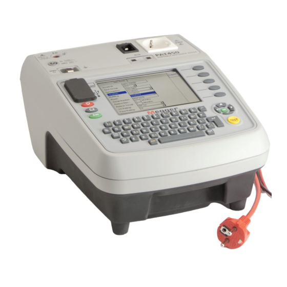 Megger PAT400 Serie Manuel De L'utilisateur