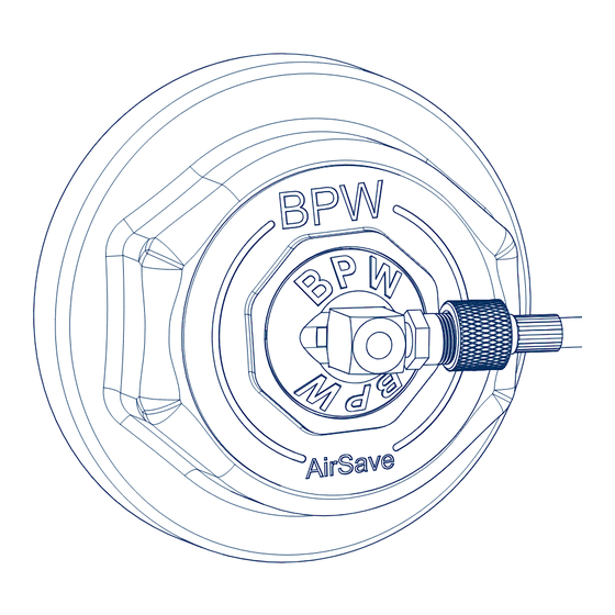BPW AirSave Instructions De Montage Et D'utilisation