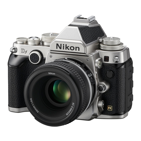 Nikon Df Manuel D'utilisation