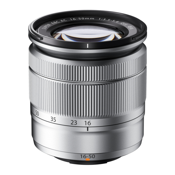 FujiFilm XC16-50mm F3.5-5.6 OIS Manuel D'utilisation
