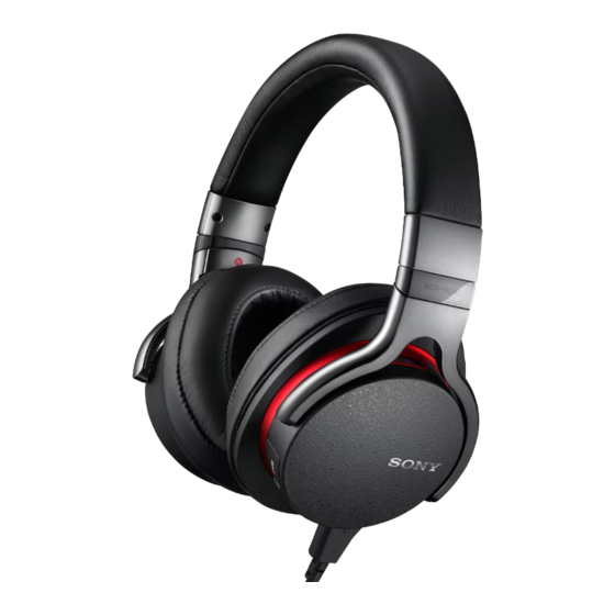 Sony MDR-1ADAC Guide De Démarrage