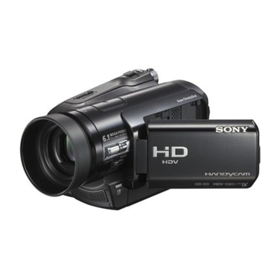 Sony Handycam HDR-HC9E Mode D'emploi