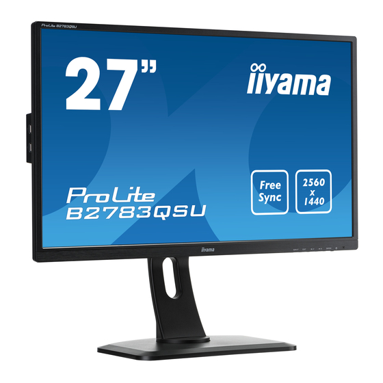 Iiyama ProLite B2783QSU Mode D'emploi