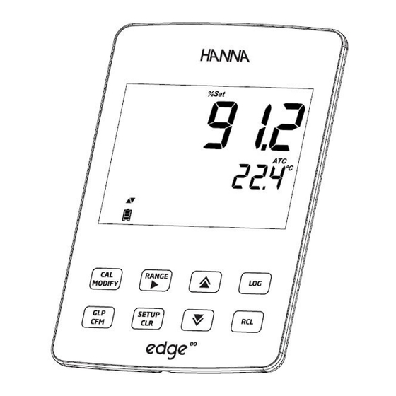 Hanna Instruments Edge HI 2004 Mode D'emploi