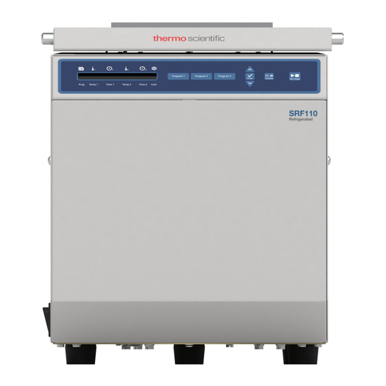 Thermo Scientific SpeedVac SRF110 Manuel D'installation Et D'utilisation