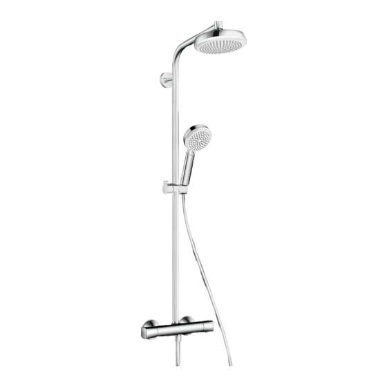 Hansgrohe Crometta 160 1jet Showerpipe 27264400 Mode D'emploi / Instructions De Montage