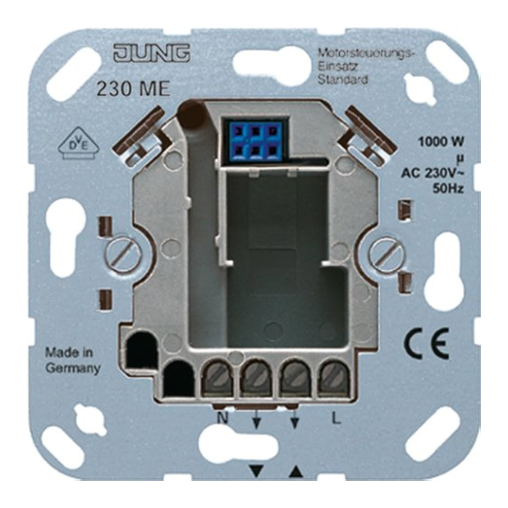 Jung 230 ME Instructions D'utilisation