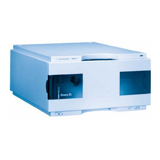 Agilent Technologies 1200 Série Manuel D'utilisation