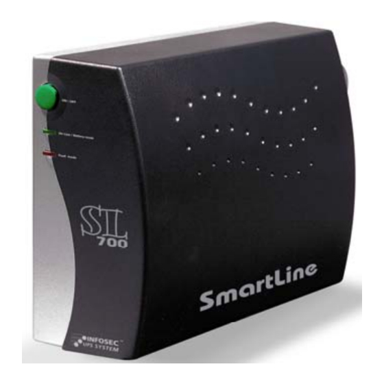 INFOSEC UPS SYSTEM Smart Line 500 Notice D'utilisation