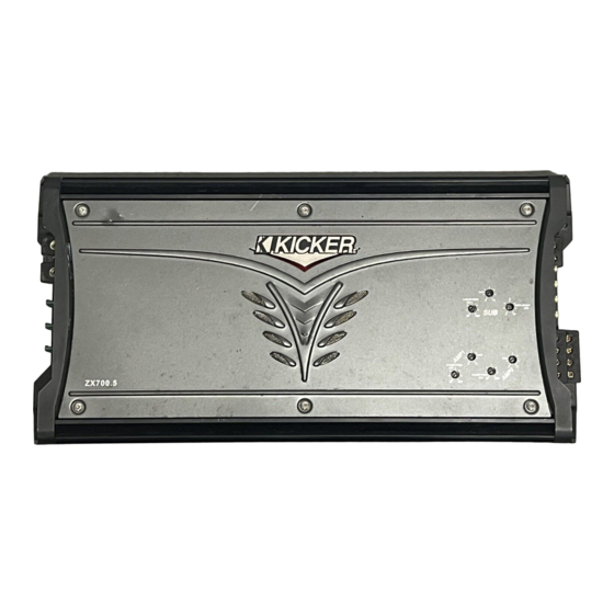 Kicker ZX700.5 Mode D'emploi
