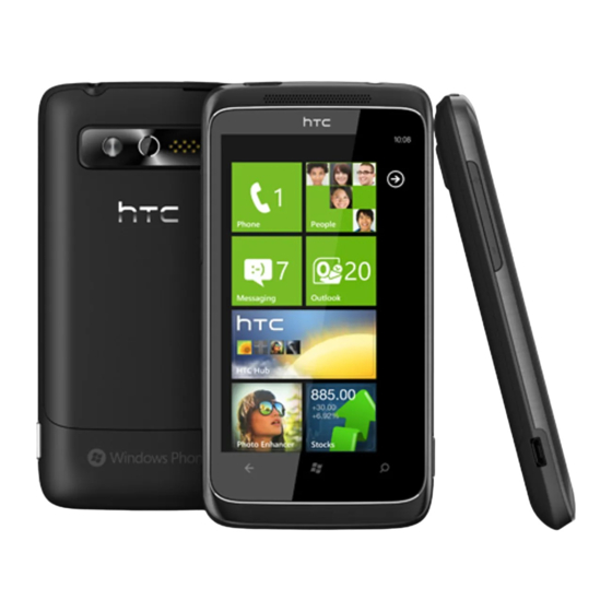 HTC 7 Trophy Manuel De L'utilisateur