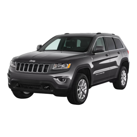 Chrysler Jeep Grand Cherokee 2014 Manuel De L'utilisateur