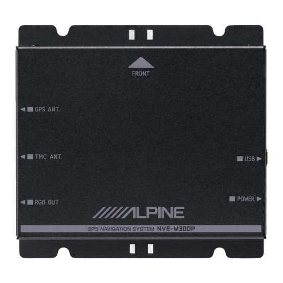 Alpine NVE-M300P Guide D'installation