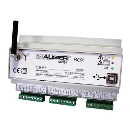 AUGIER Energy AUGIER-BOX Mode D'emploi