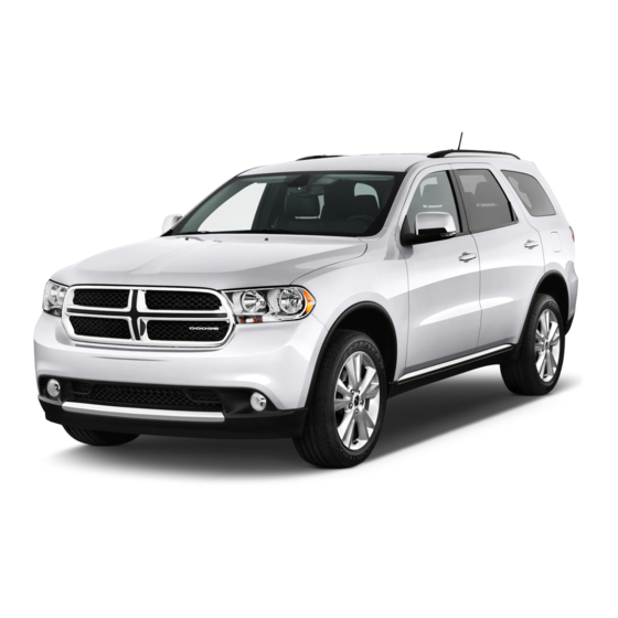 Dodge DURANGO 2012 Guide De L'utilisateur