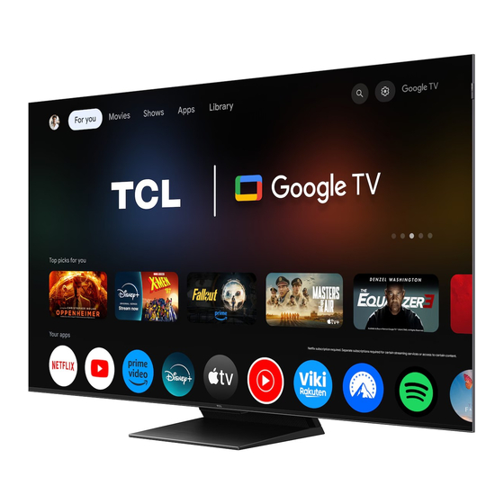 TCL 85MQLED85 Mode D'emploi