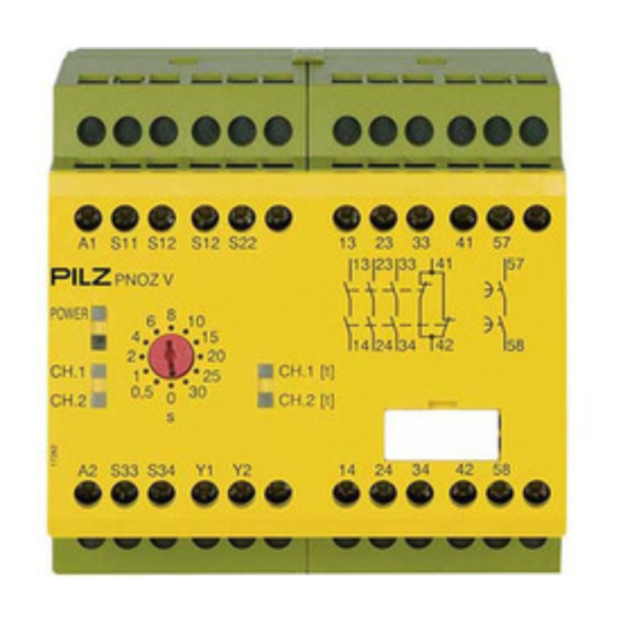 Pilz PNOZ V Série Manuels