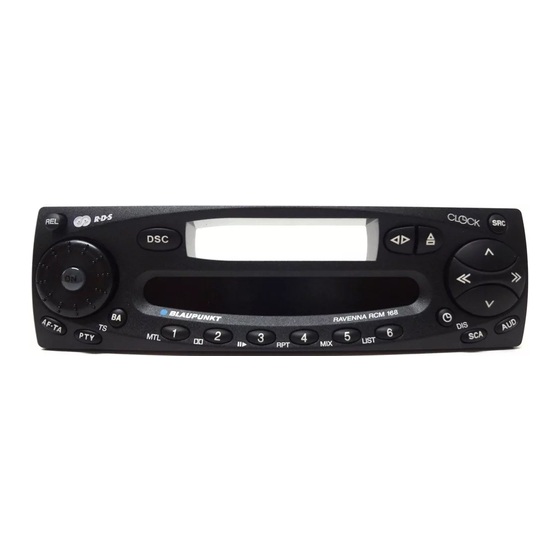 Blaupunkt Ravenna RCM 168 Instructions De Montage