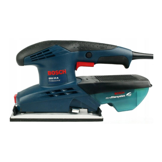 Bosch GSS 23 A Professional Notice Originale