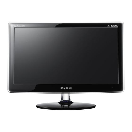 Samsung SyncMaster P2070 Manuel De L'utilisateur