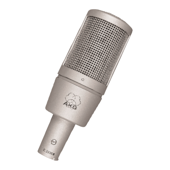 AKG C 2000 B Mode D'emploi