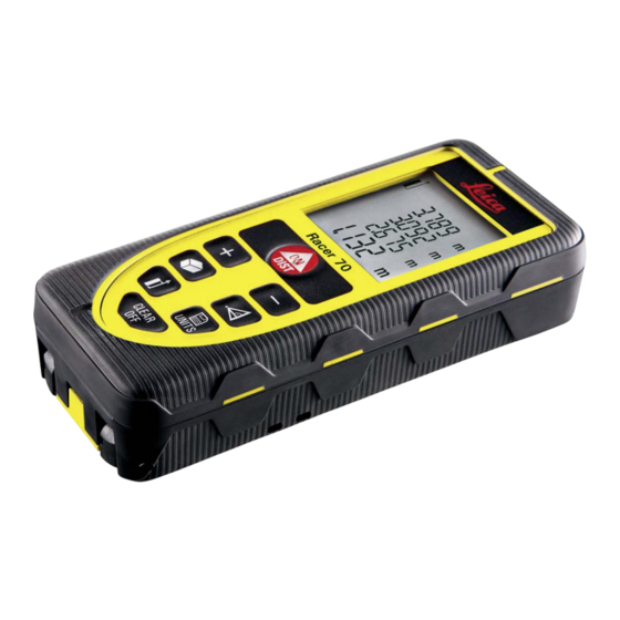 Leica Geosystems Racer 70 Manuel D'utilisation