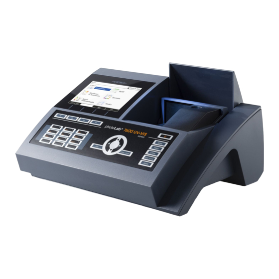 Xylem WTW photoLab 7600 UV-VIS Mode D'emploi