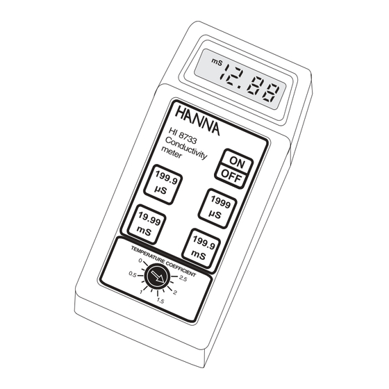 Hanna Instruments HI 8633N Manuel D'utilisation