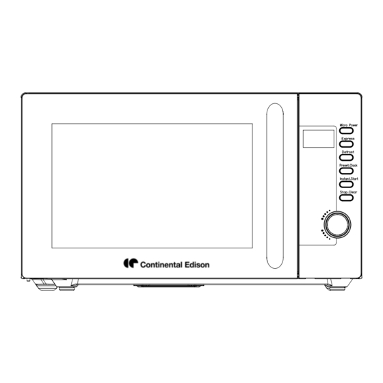 CONTINENTAL EDISON CE20UX Notice D'utilisation
