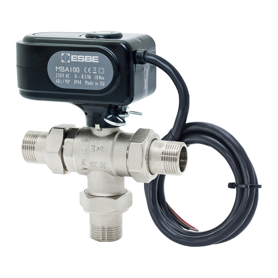 ESBE MBA130 Serie Guide Rapide