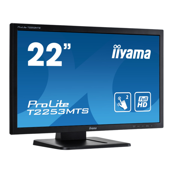 Iiyama ProLite T2253MTS Mode D'emploi