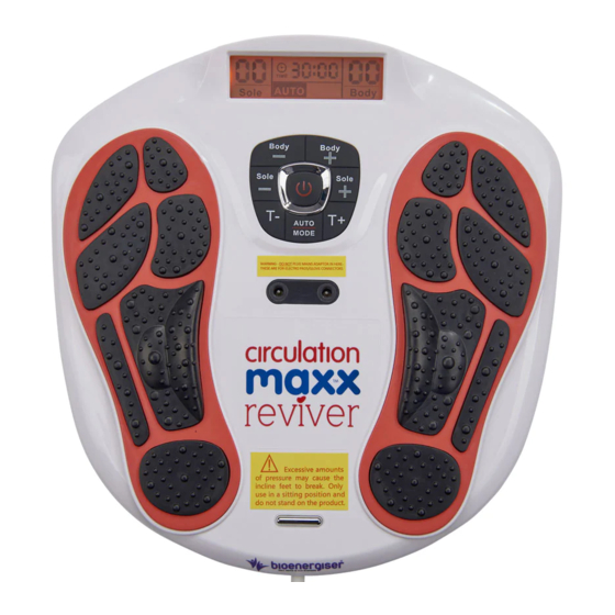 BioEnergiser Circulation Maxx Reviver Manuel D'instruction