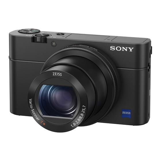 Sony DSC-RX100M4 Comment Utiliser L'appareil