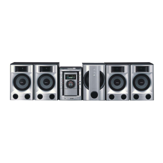 Sony MHC-GNX100 Mode D'emploi